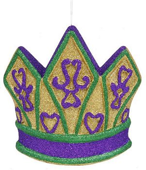 100mm Mardi Gras Polka Dot Ornament (HG1048)