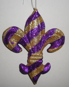 100mm Mardi Gras Polka Dot Ornament (HG1048)